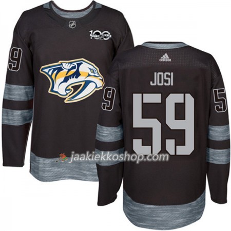 Miehille NHL Nashville Predators Pelipaita Roman Josi 59 1917-2017 100th Anniversary Adidas Musta Authentic